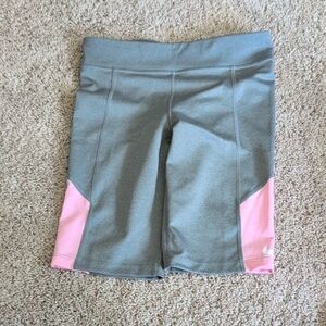 Nike Gray and Pink Bike Shorts with Compression Fit